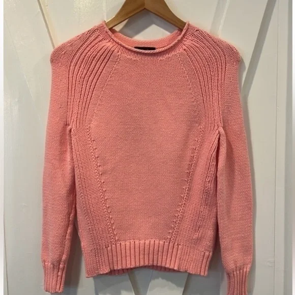 J. Crew Soft Pink Knit Crew Neck Sweater - Picture 3 of 9